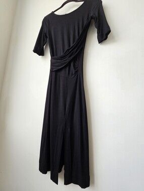 Vivienne Westwood Anglomania Jersey Sihu 3/4 Sleeve Batteau Slit Viscose Dress